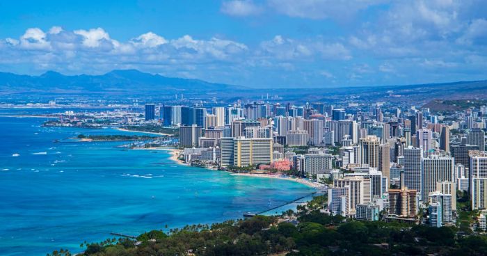 Panorama města Honolulu na ostrově Oahu